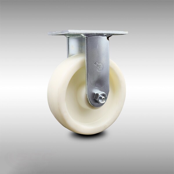 6 Inch Stainless Steel Nylon Wheel Rigid Caster with Roller Bearing SCC